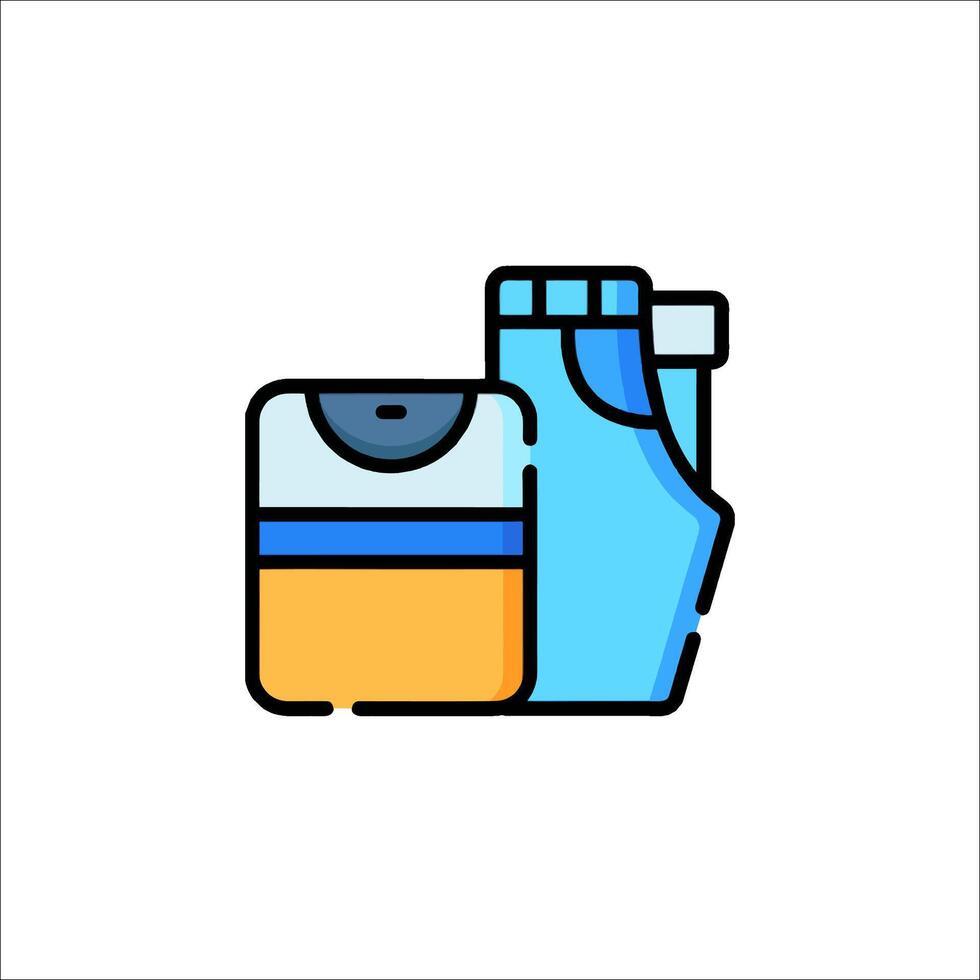 A pair of pants and a shirt on a white background vector