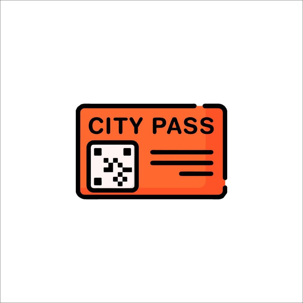 City pass icon illustration vector