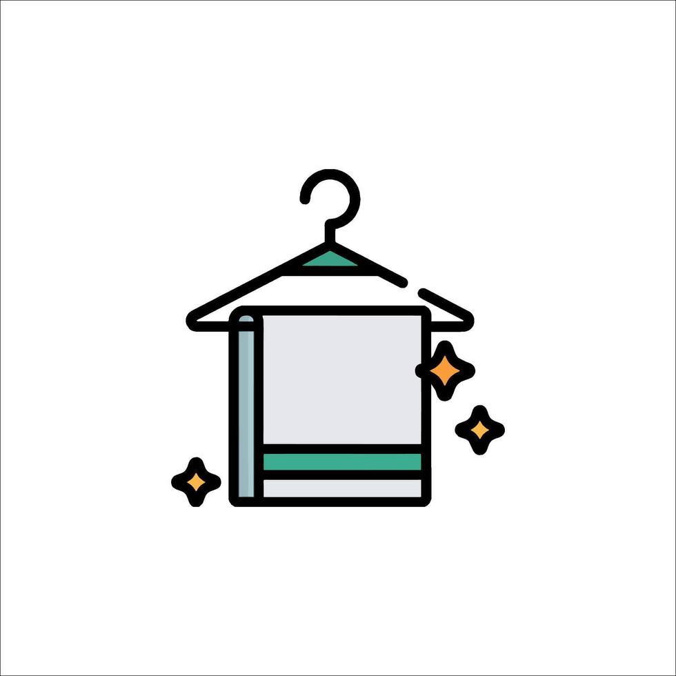 A clothes hanger with a star on it vector