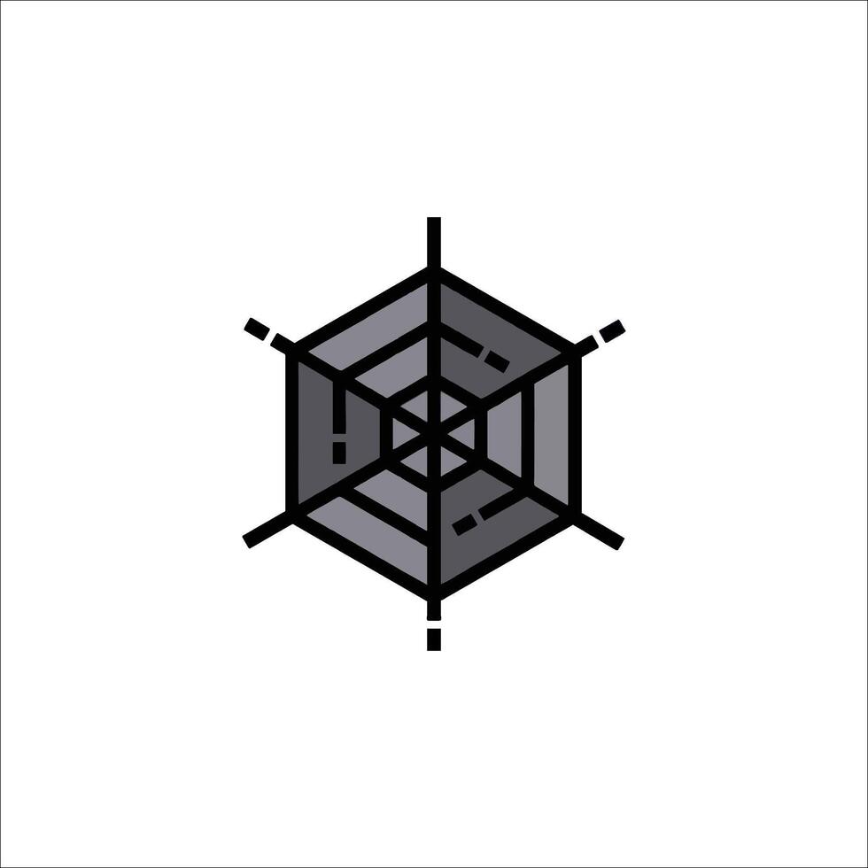 A black and white logo for a spider web vector