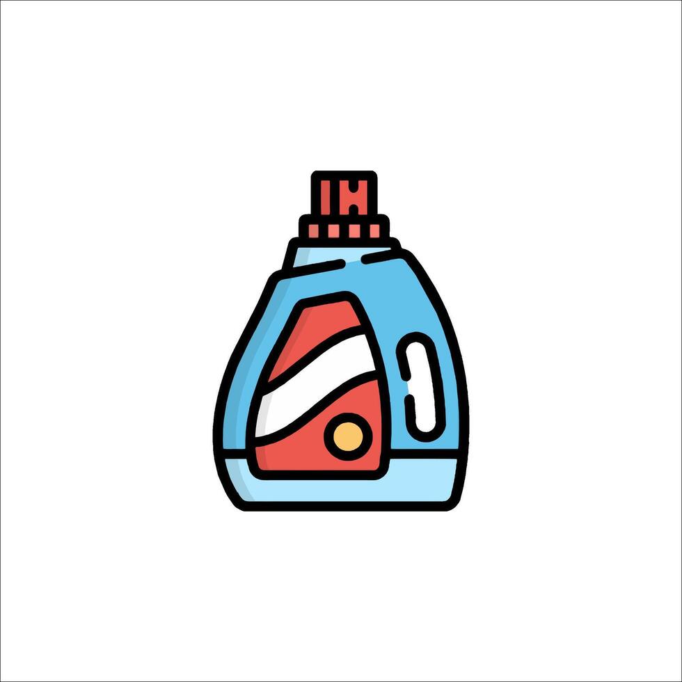 A bottle of detergent on a white background vector