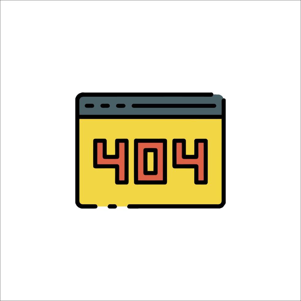 404 error icon vector