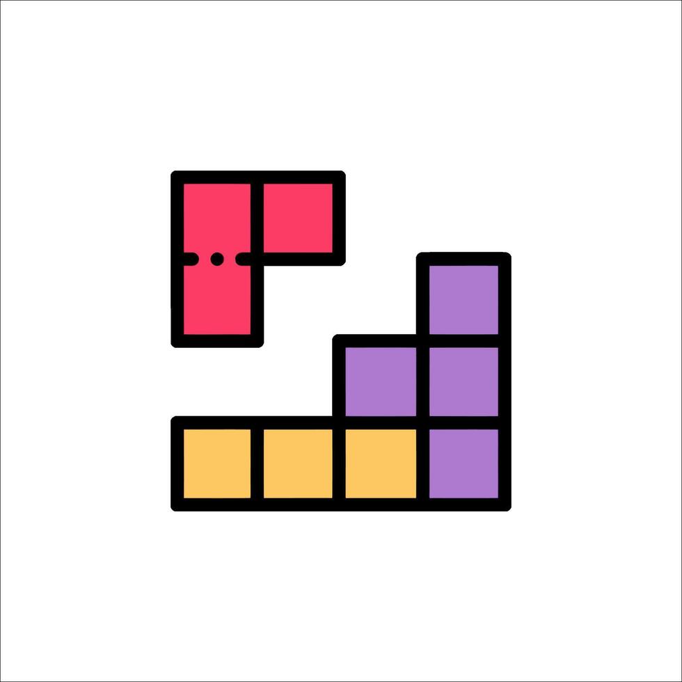 A colorful block with a square in the middle vector