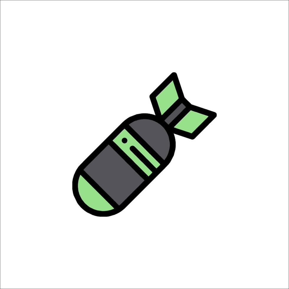A bomb icon in a flat style vector