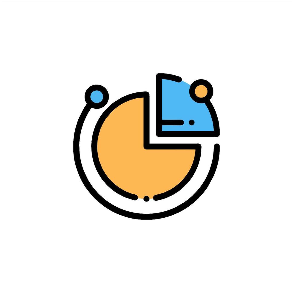 A logo for a company that makes a pie chart vector