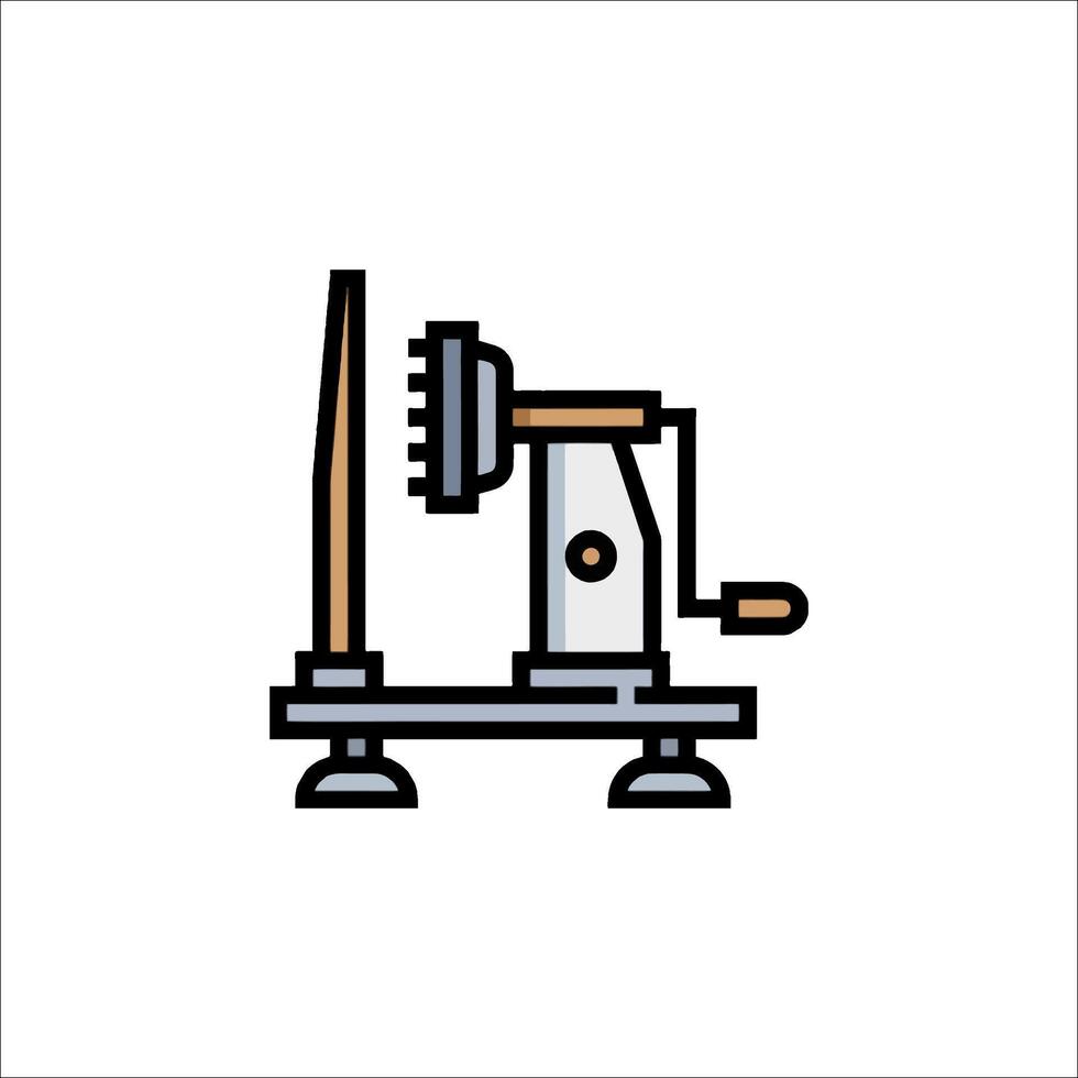 A machine with a knife on top of it vector