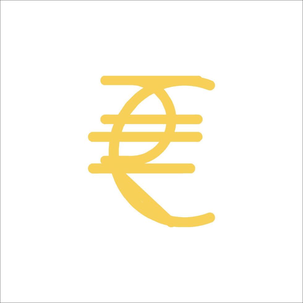 Euro symbol icon vector