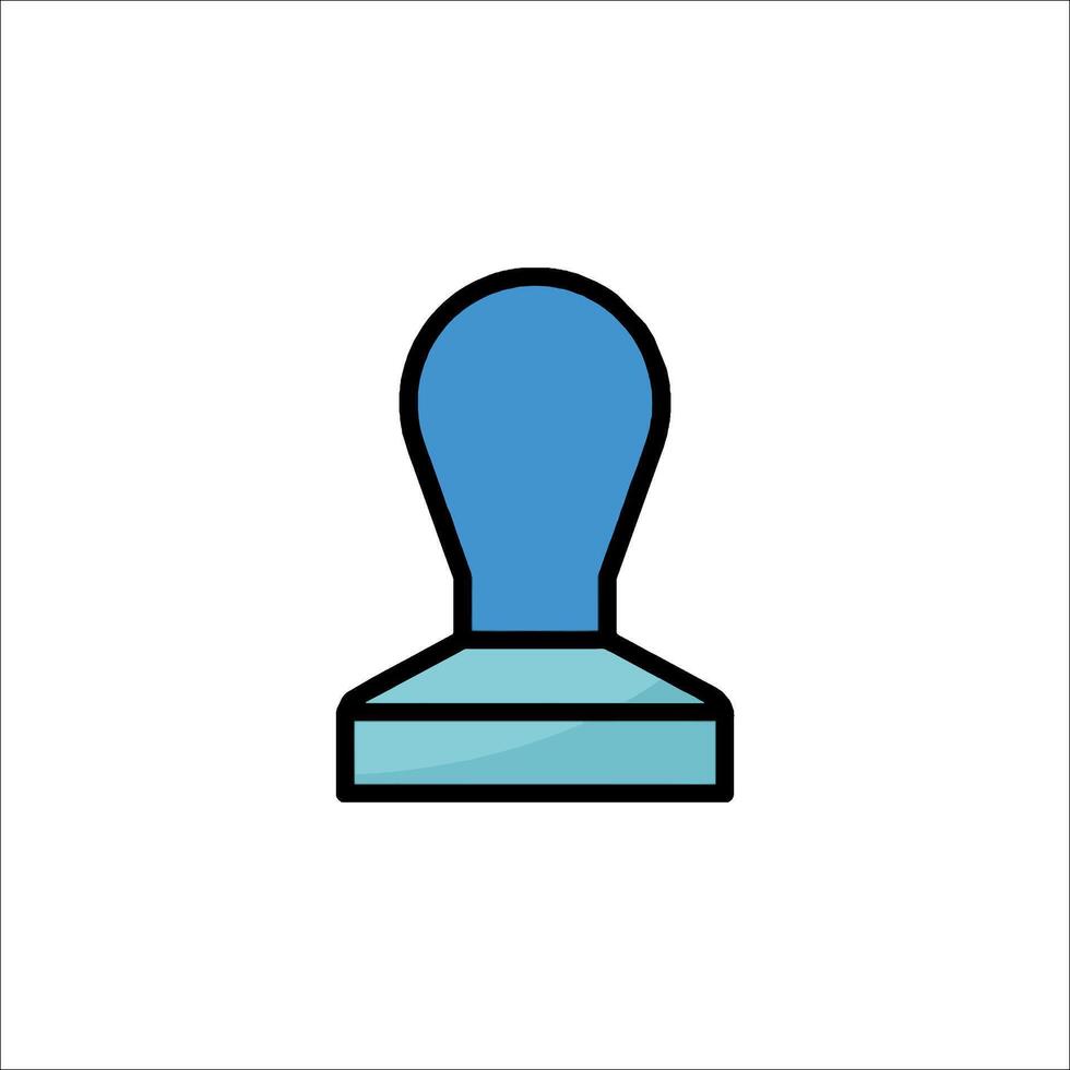 A blue rubber stamp on a white background vector