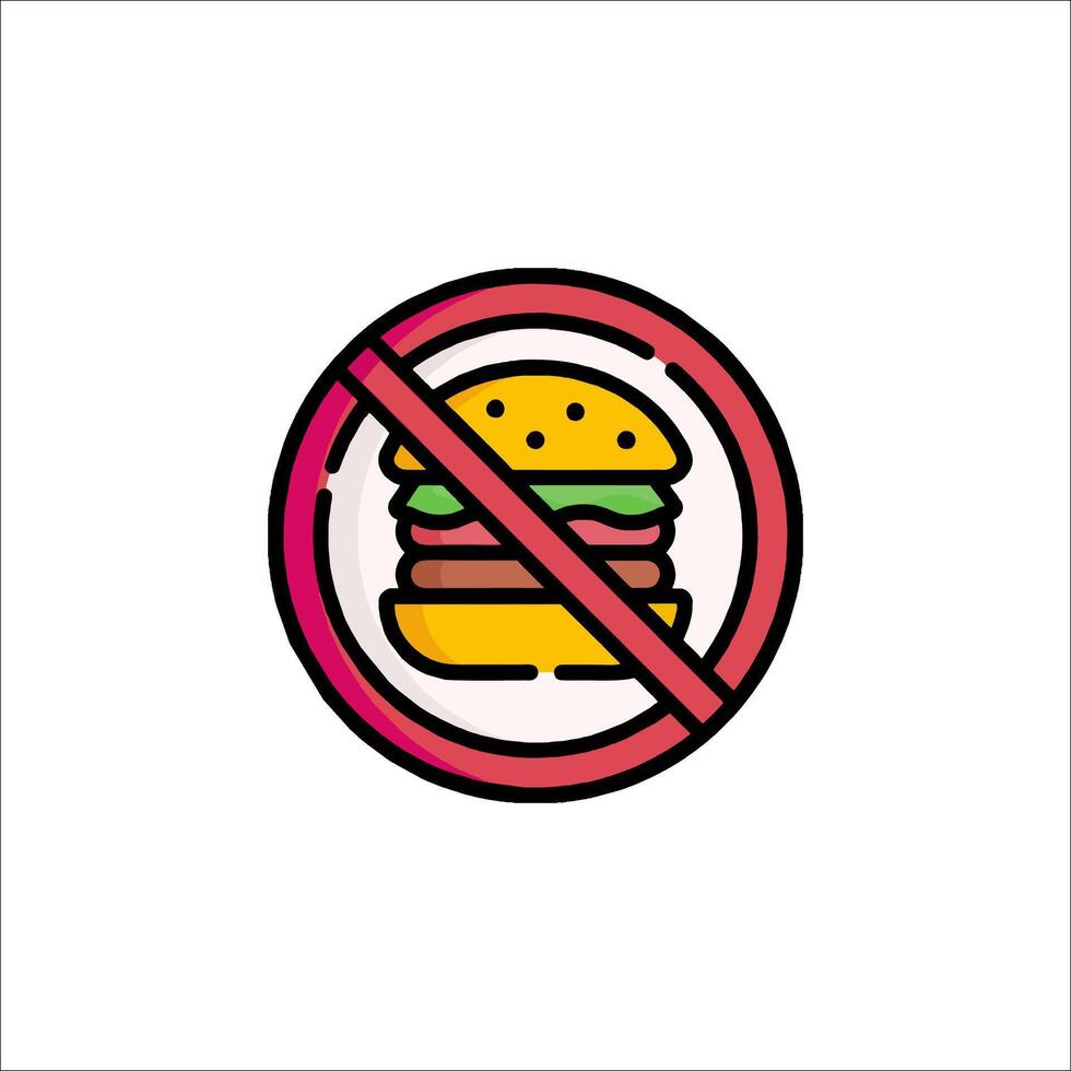 No burger sign icon illustration vector