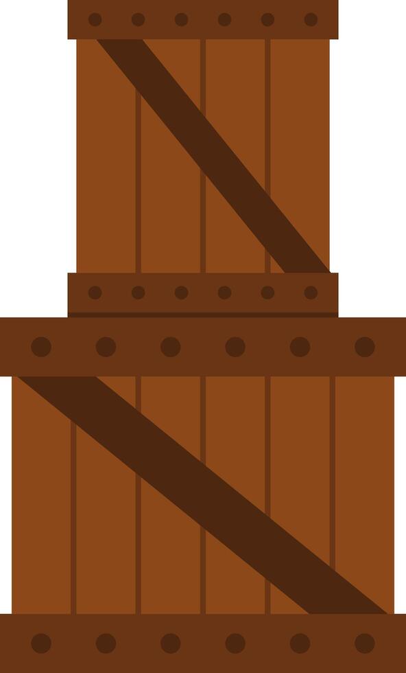 wooden box illustration. Warehouse container icon isolated on white background vector