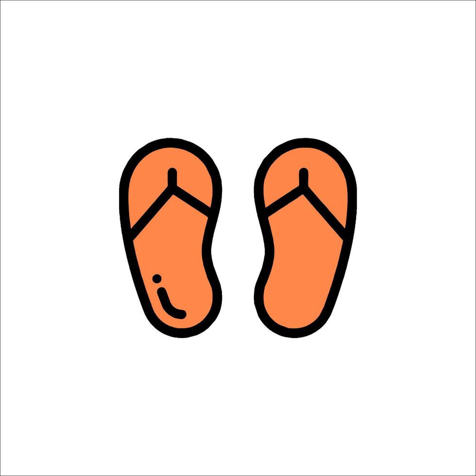 Flip flop icon illustration vector