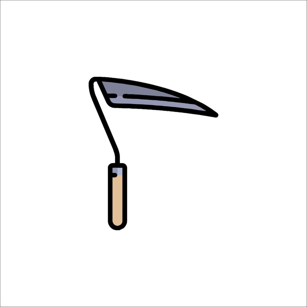 A black and white drawing of a tool with a knife vector