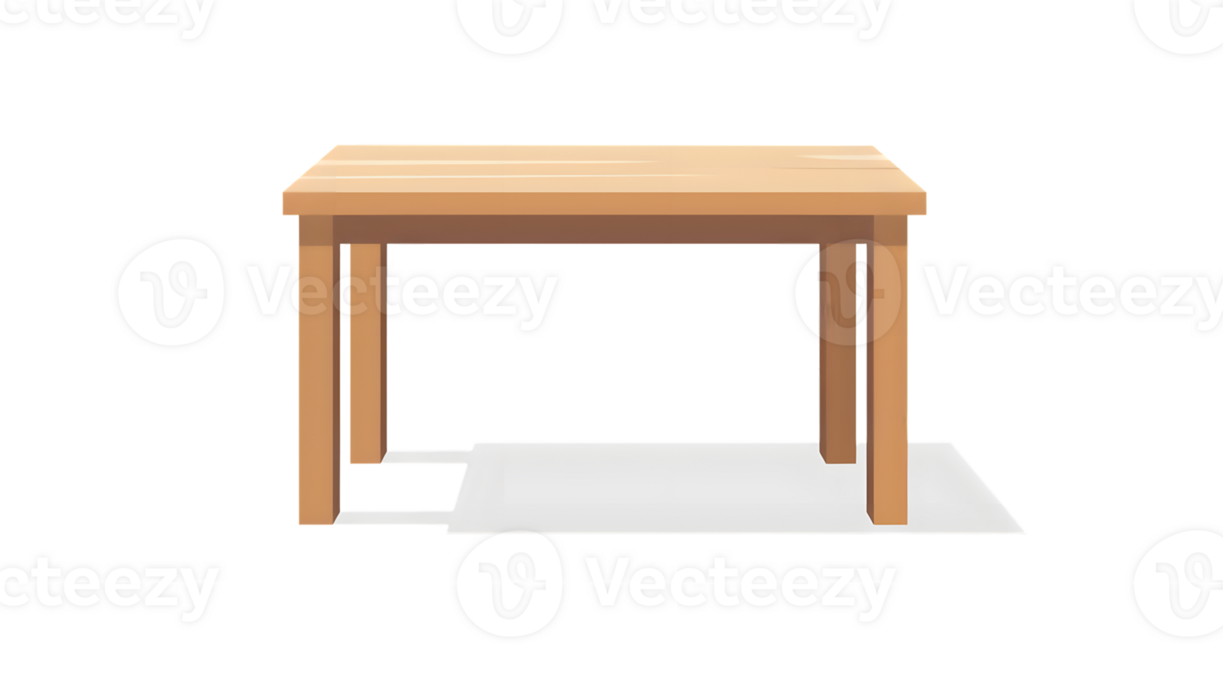 Simple Wooden Table with Clean Design for Minimalist Interiors and Home Decorations png