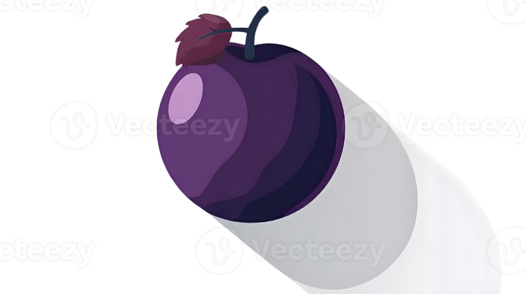 A vibrant purple fruit with a white base ideal for culinary and design projects png