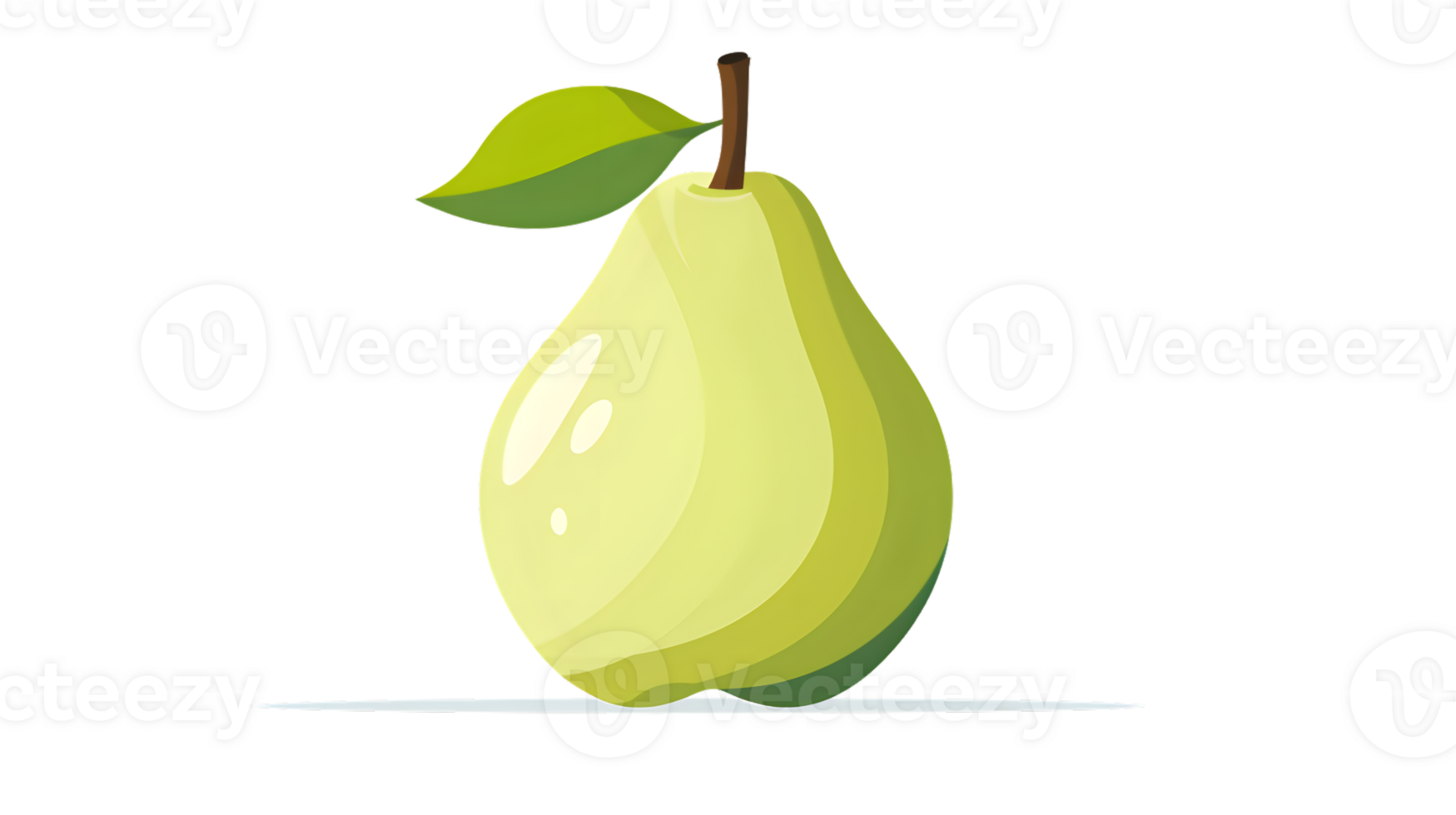 A vibrant green fruit with a leaf ideal for health and nutrition themes png