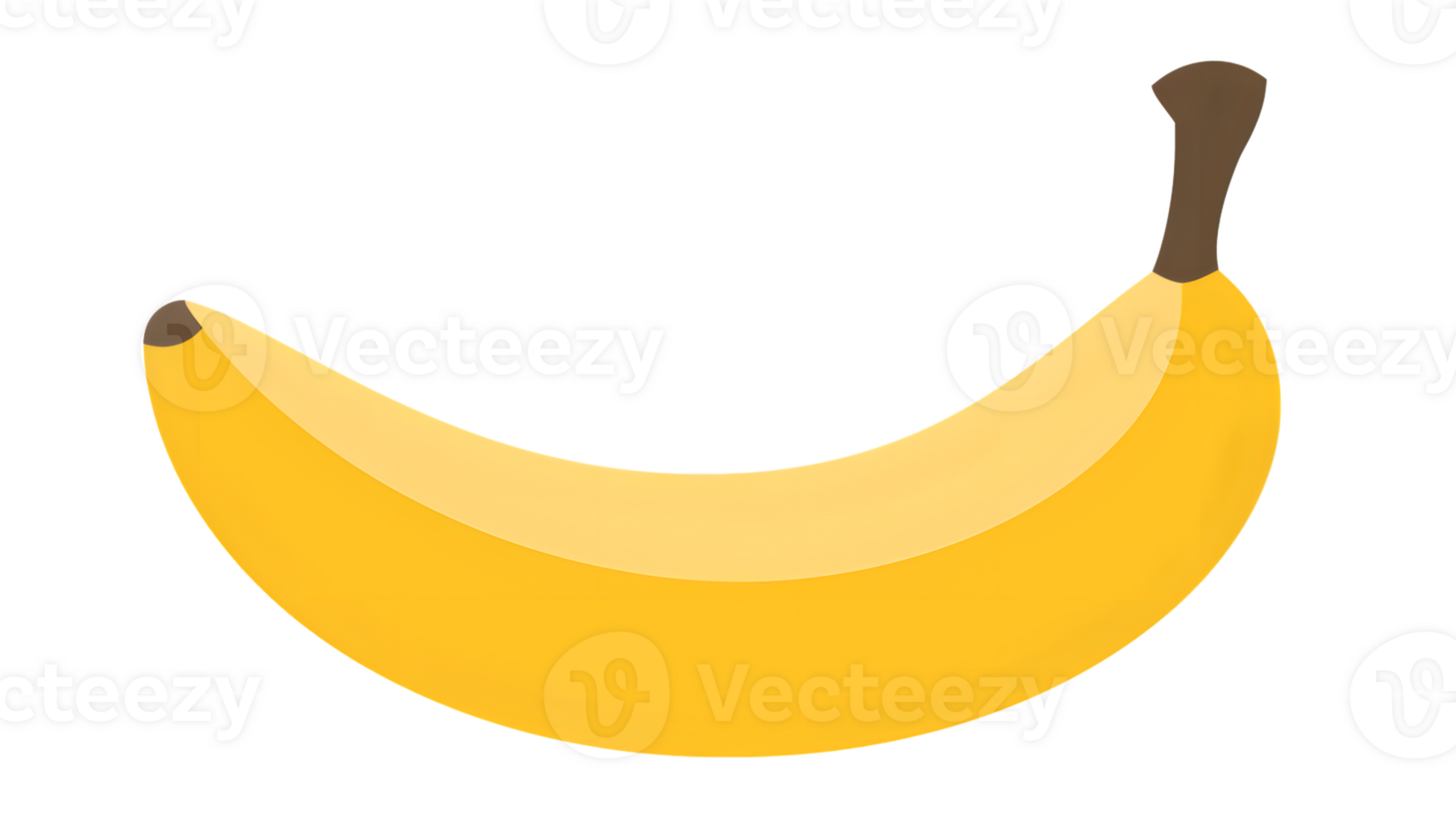 A vibrant yellow banana with a simple clean design perfect for culinary health and nutrition png