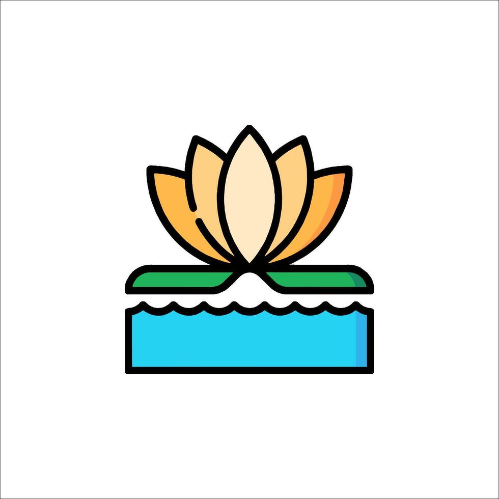 Lotus flower icon illustration vector