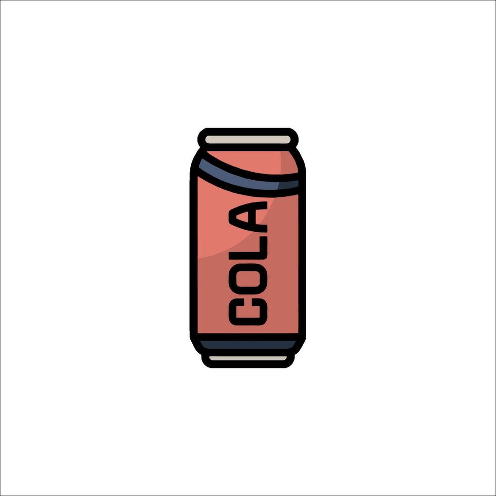 A can of cola on a white background vector