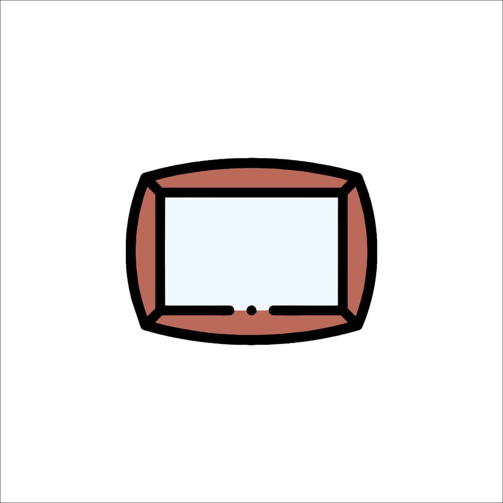 A small rectangular object with a white background vector