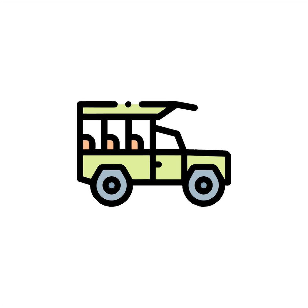Safari vehicle icon illustration vector