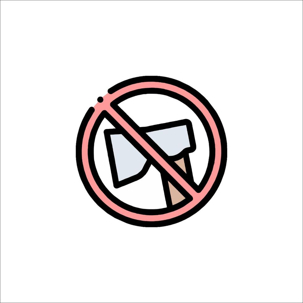 A no axe sign on a white background vector