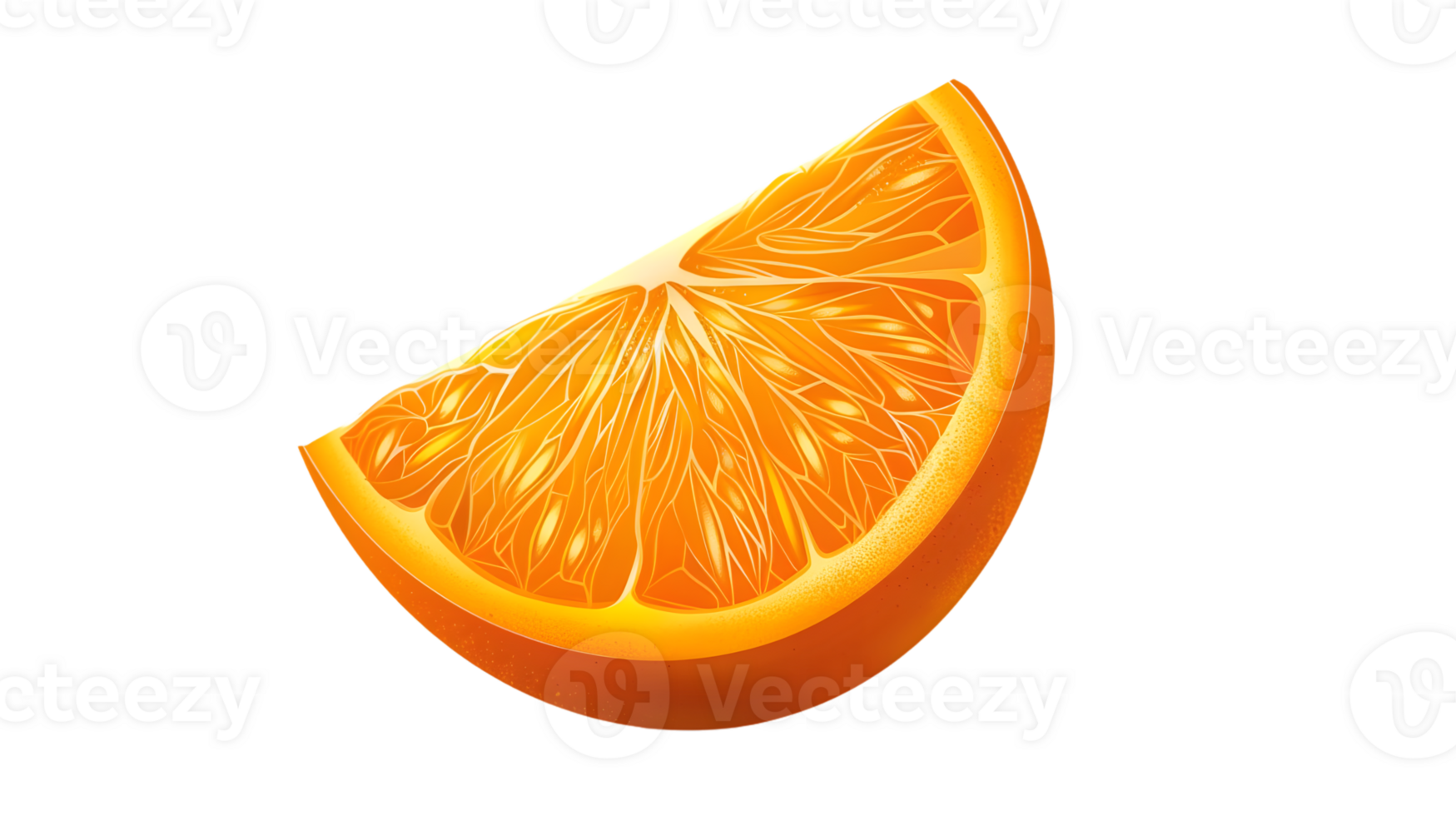 Juicy Orange Slice Vibrant and Detailed Illustration for Culinary and Design Projects png