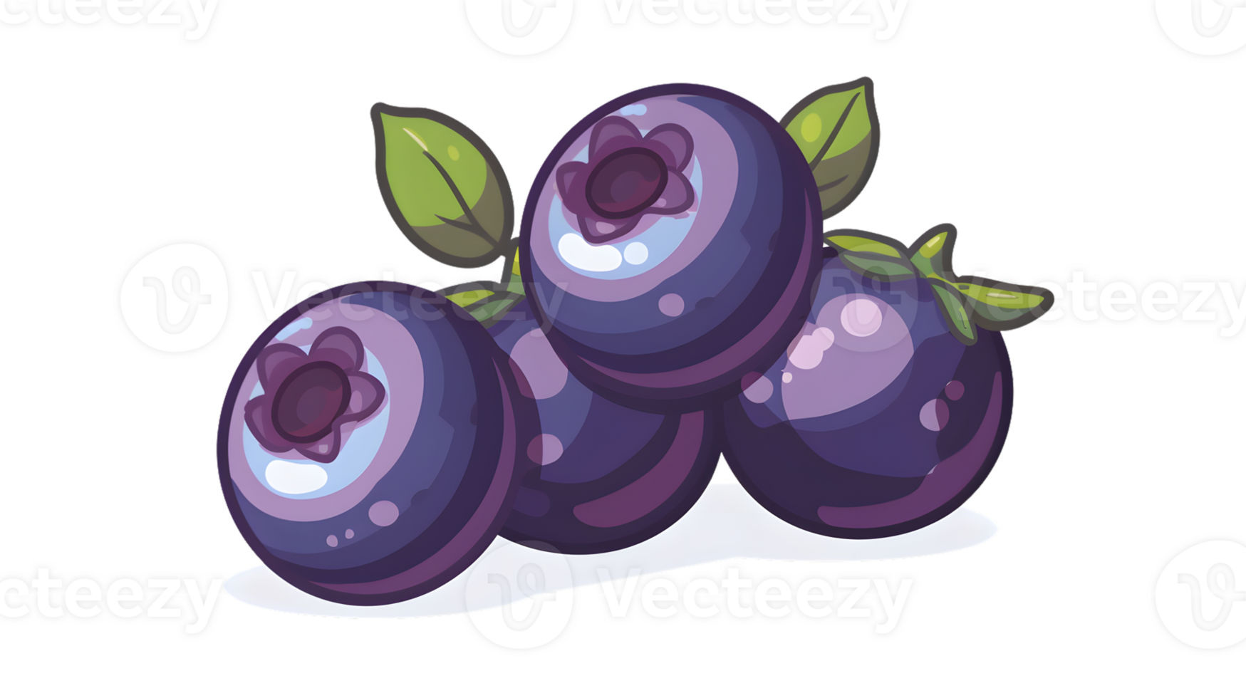 Juicy Berries with Vibrant Purple Hue and Green Leaves Ideal for Food Health and Nature Them png