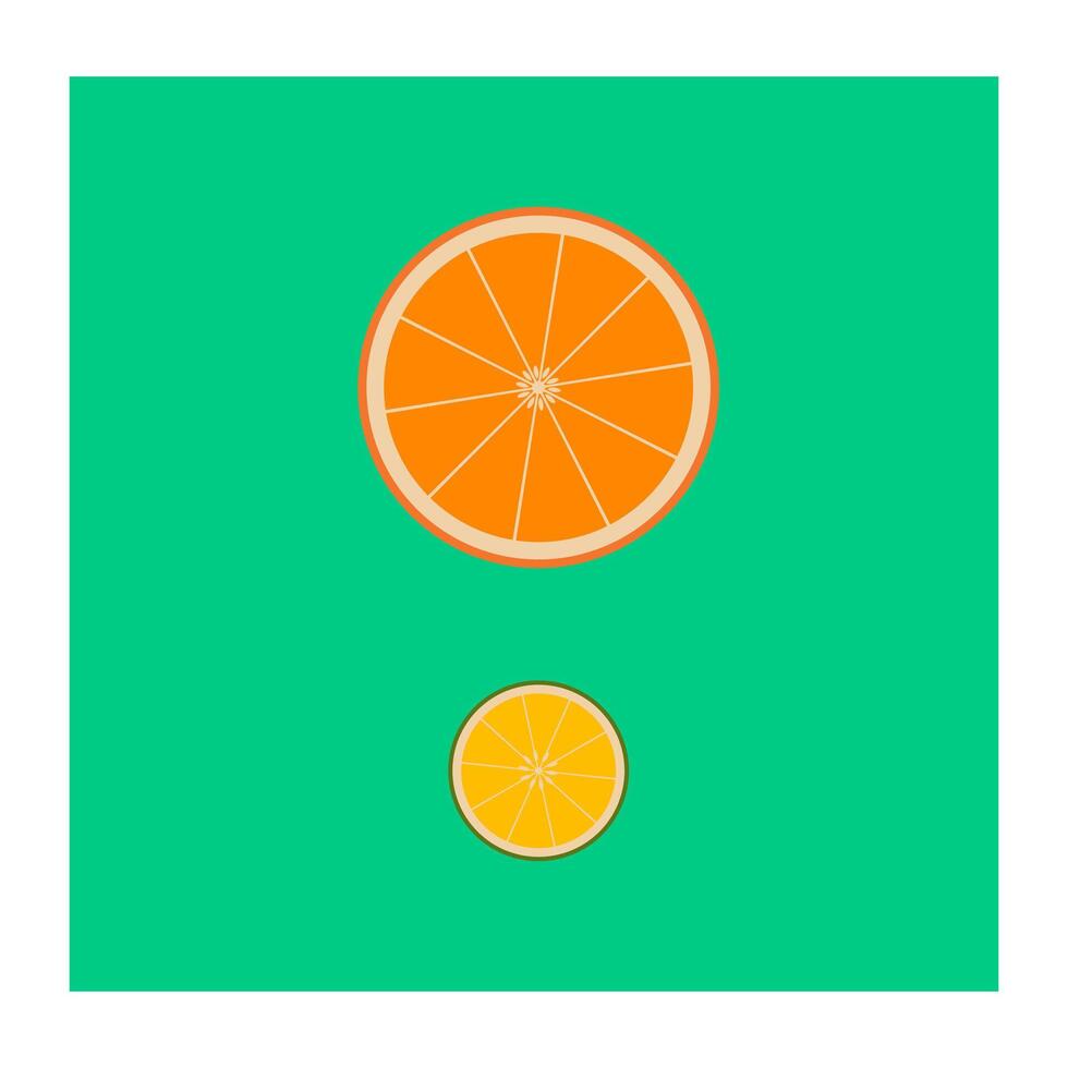 orange with lemon vector