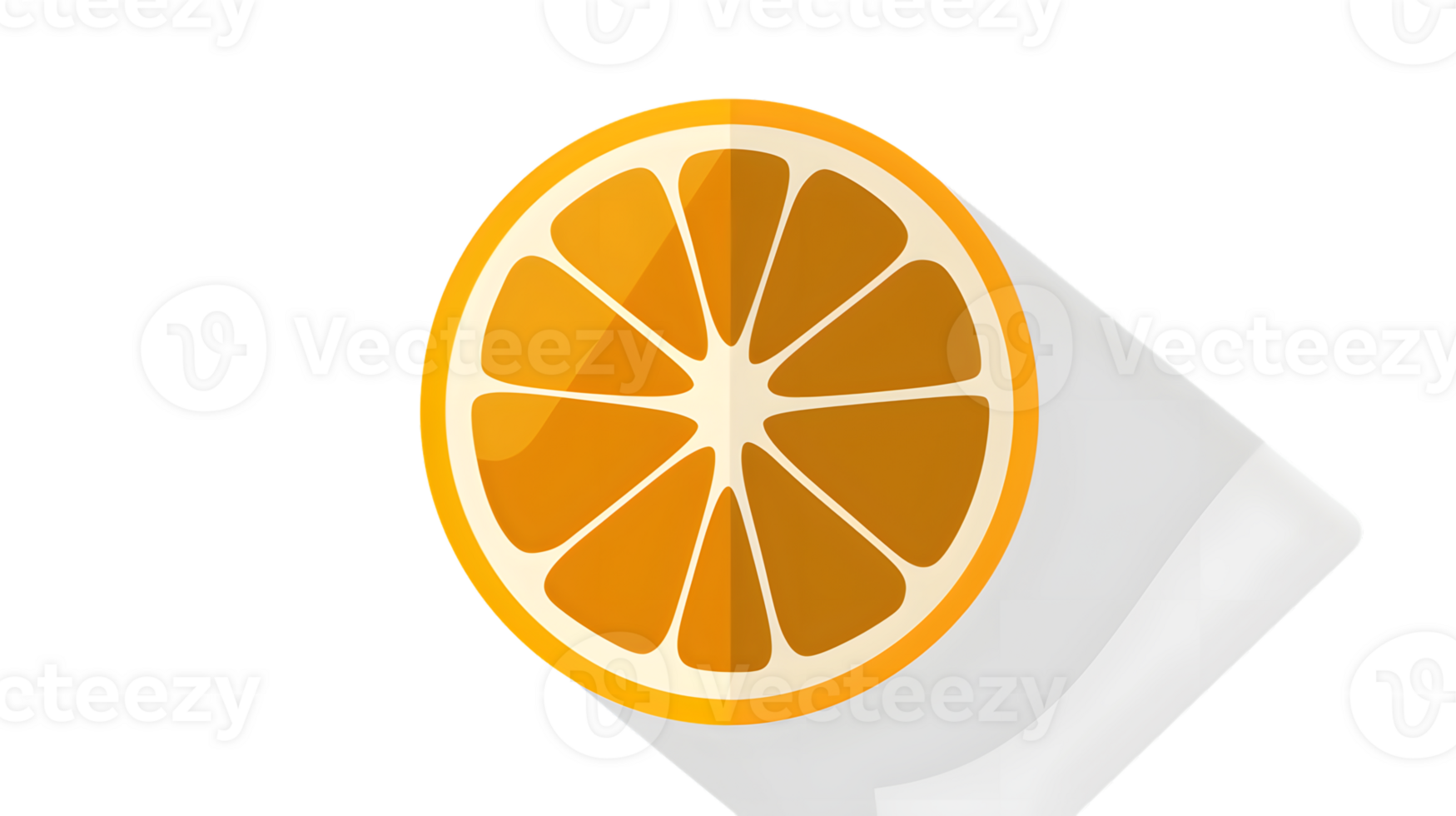 Vibrant Orange Slice on White Background Fresh Healthy and Citrusy Design for Food Health png