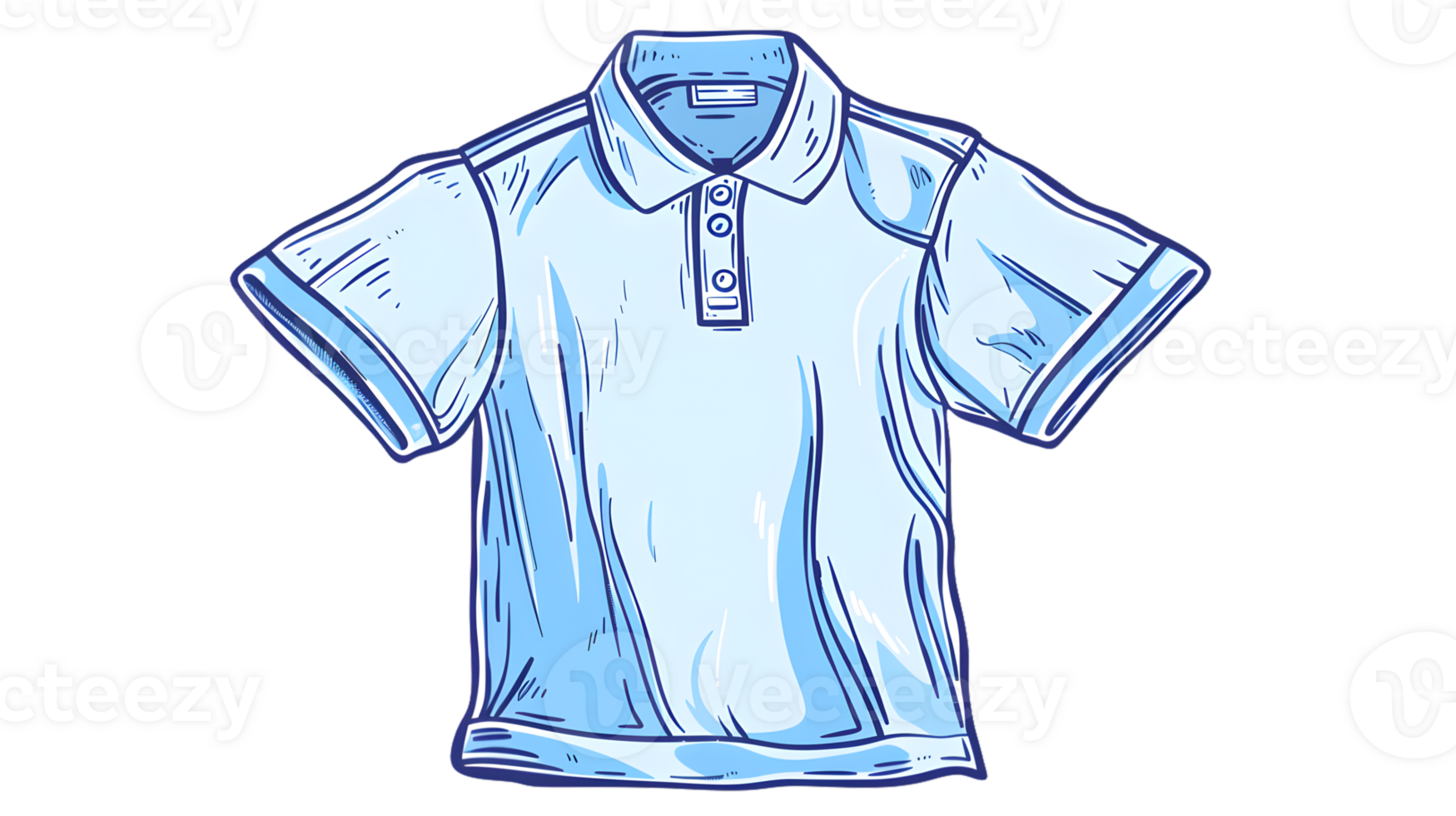 Light Blue Polo Shirt with Short Sleeves Ideal for Fashion Sports and Casual Wear png