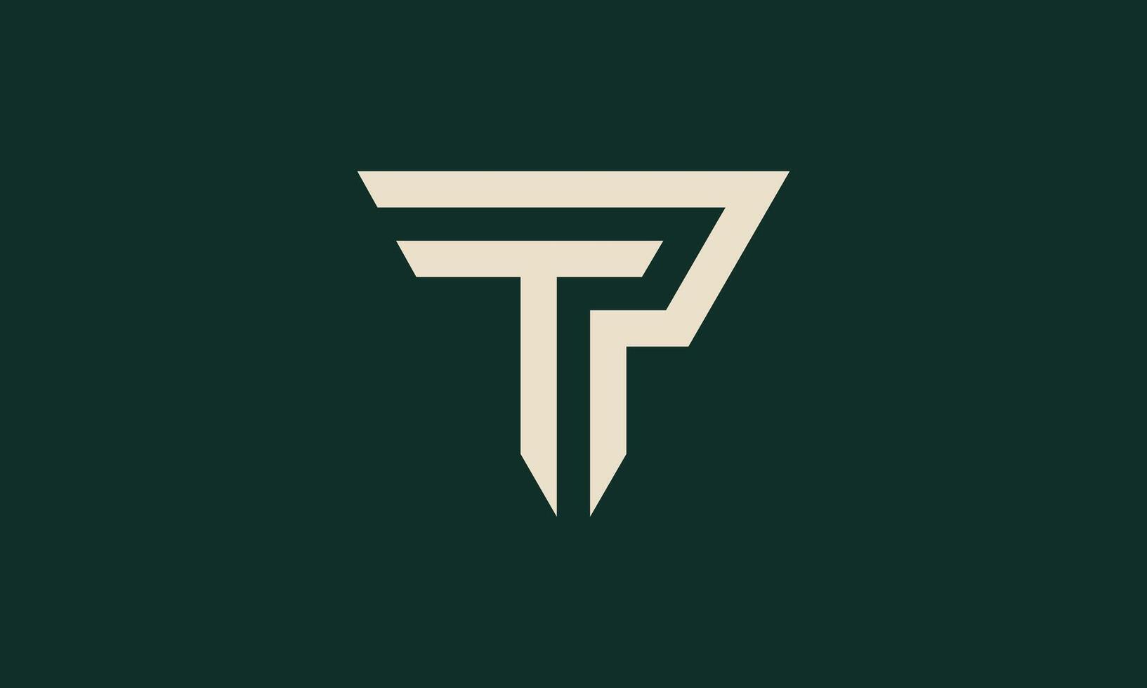 TP monogram logo design vector
