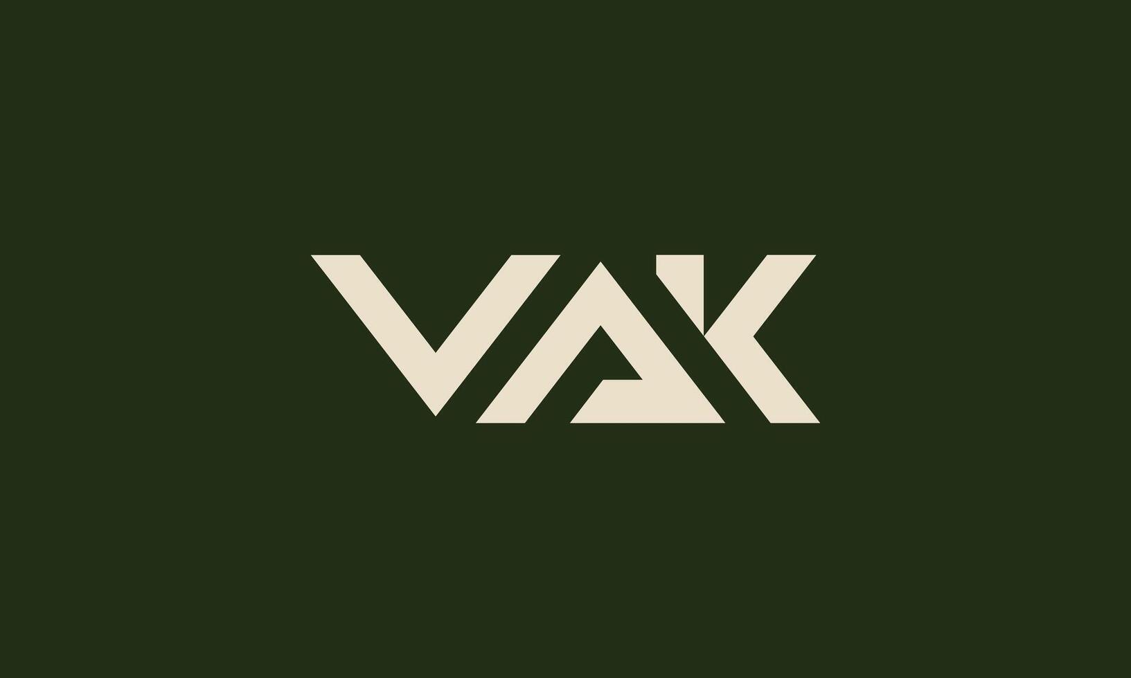VAK monogram logo design vector