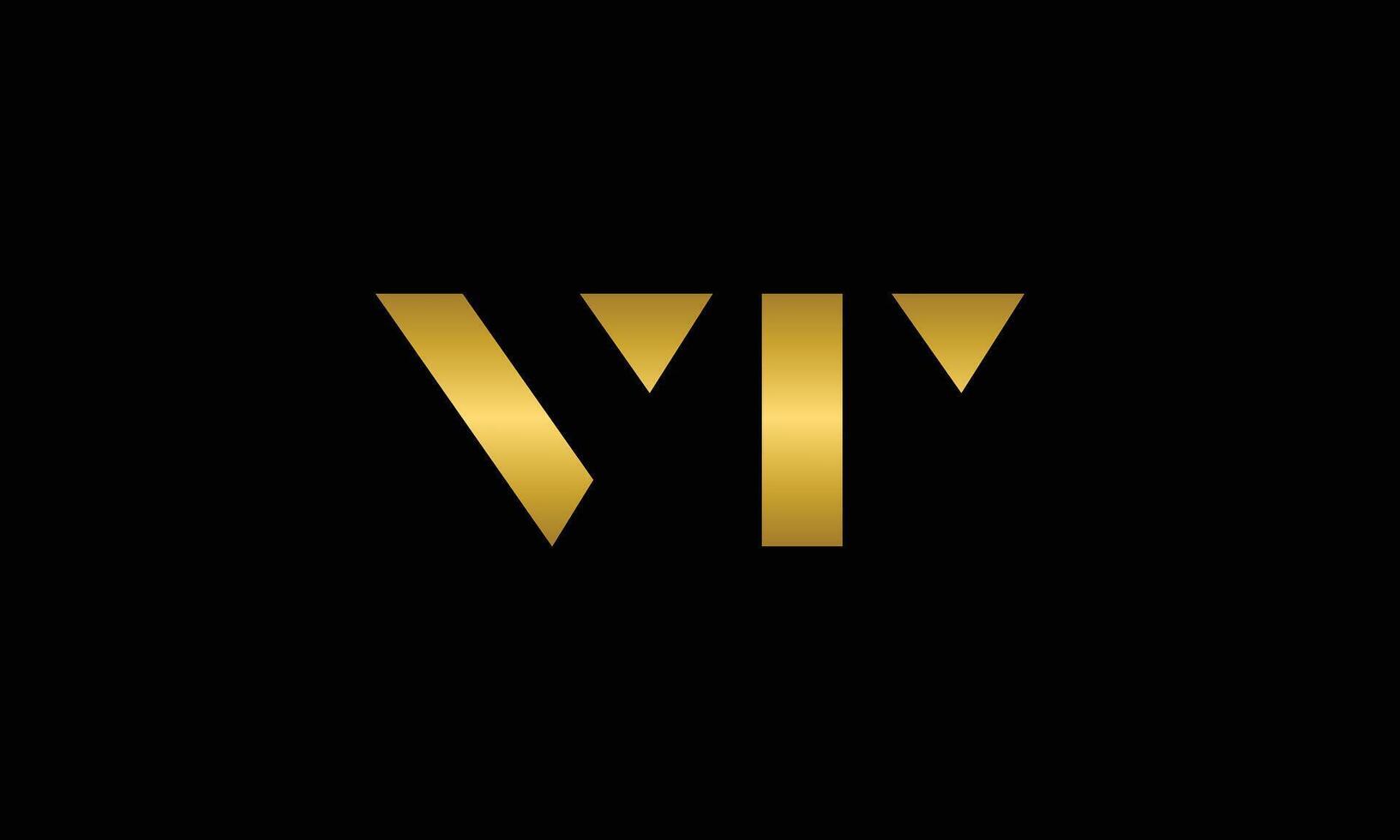 VT monogram logo design vector