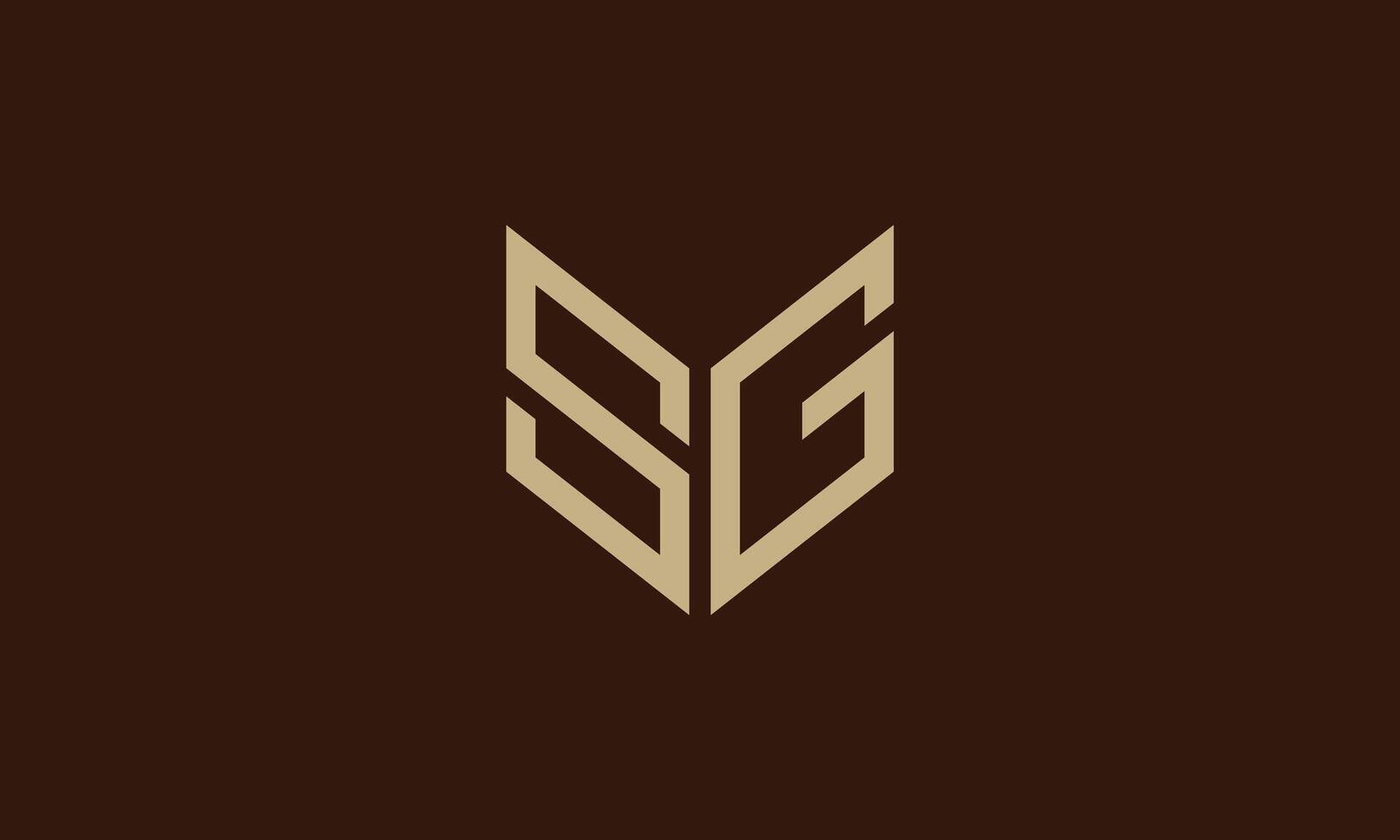 SG artistic monogram logo design vector
