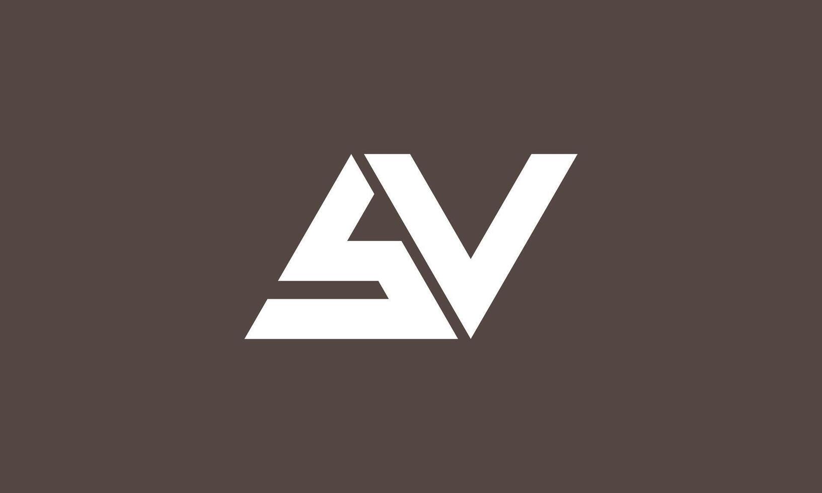 SV monogram logo design vector