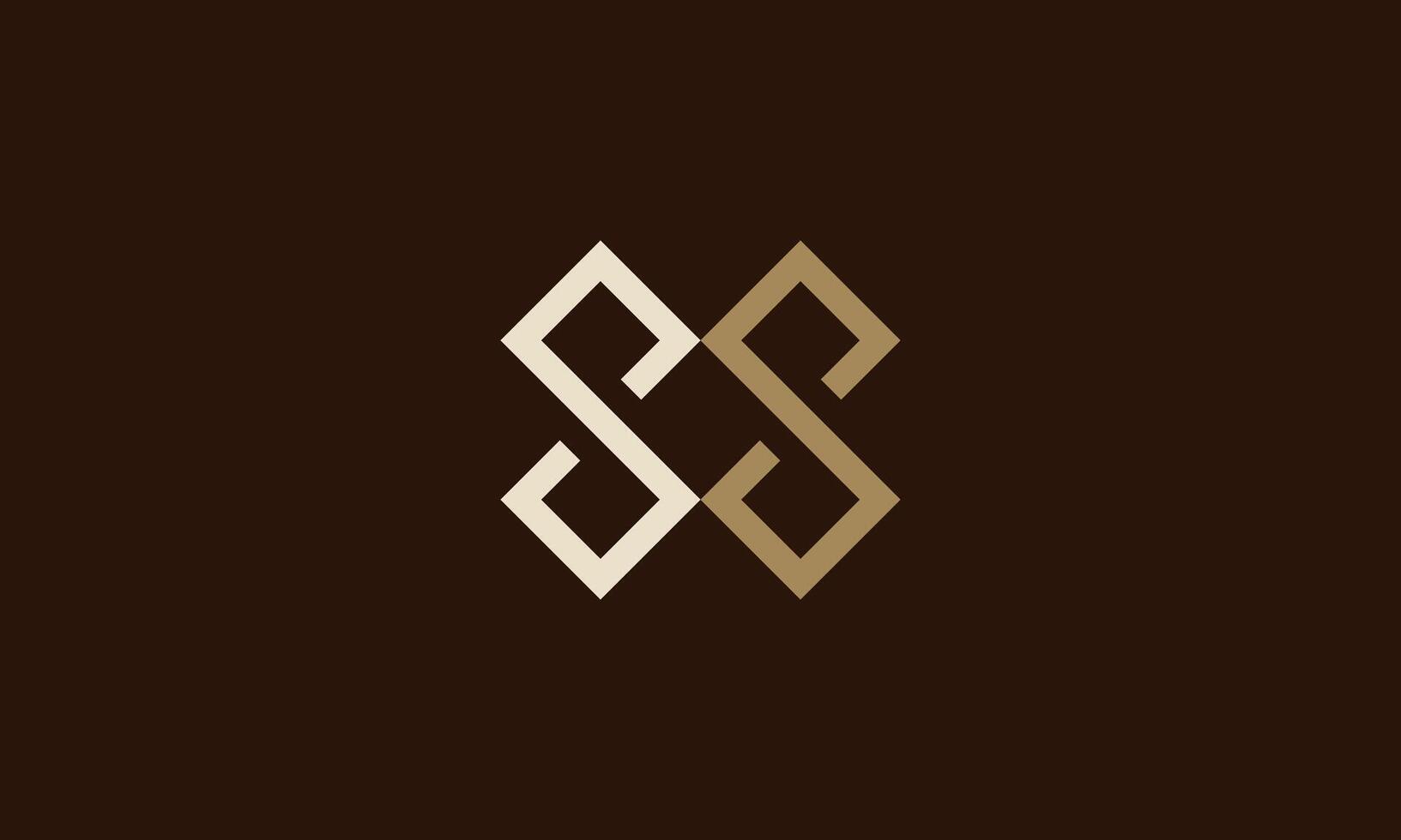 SS monogram sharp logo design vector