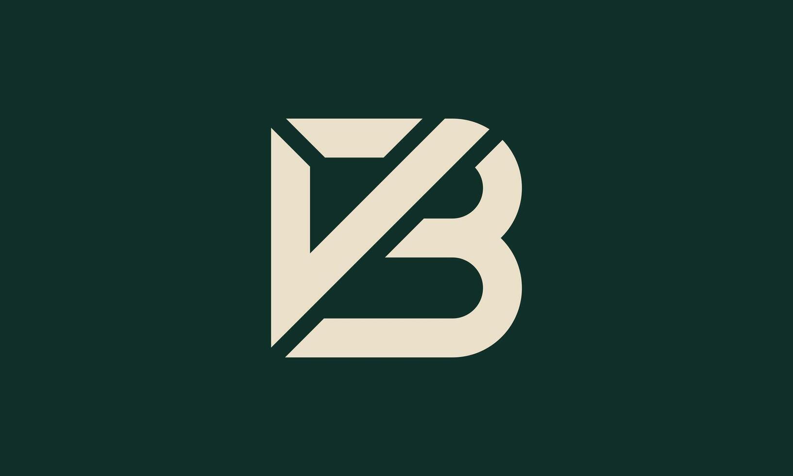 BV or VB artistic monogram logo vector