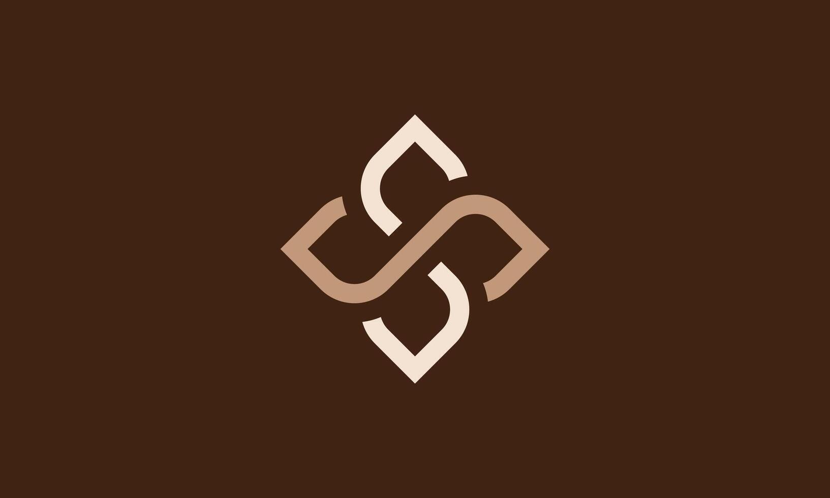 SS flower monogram logo design vector