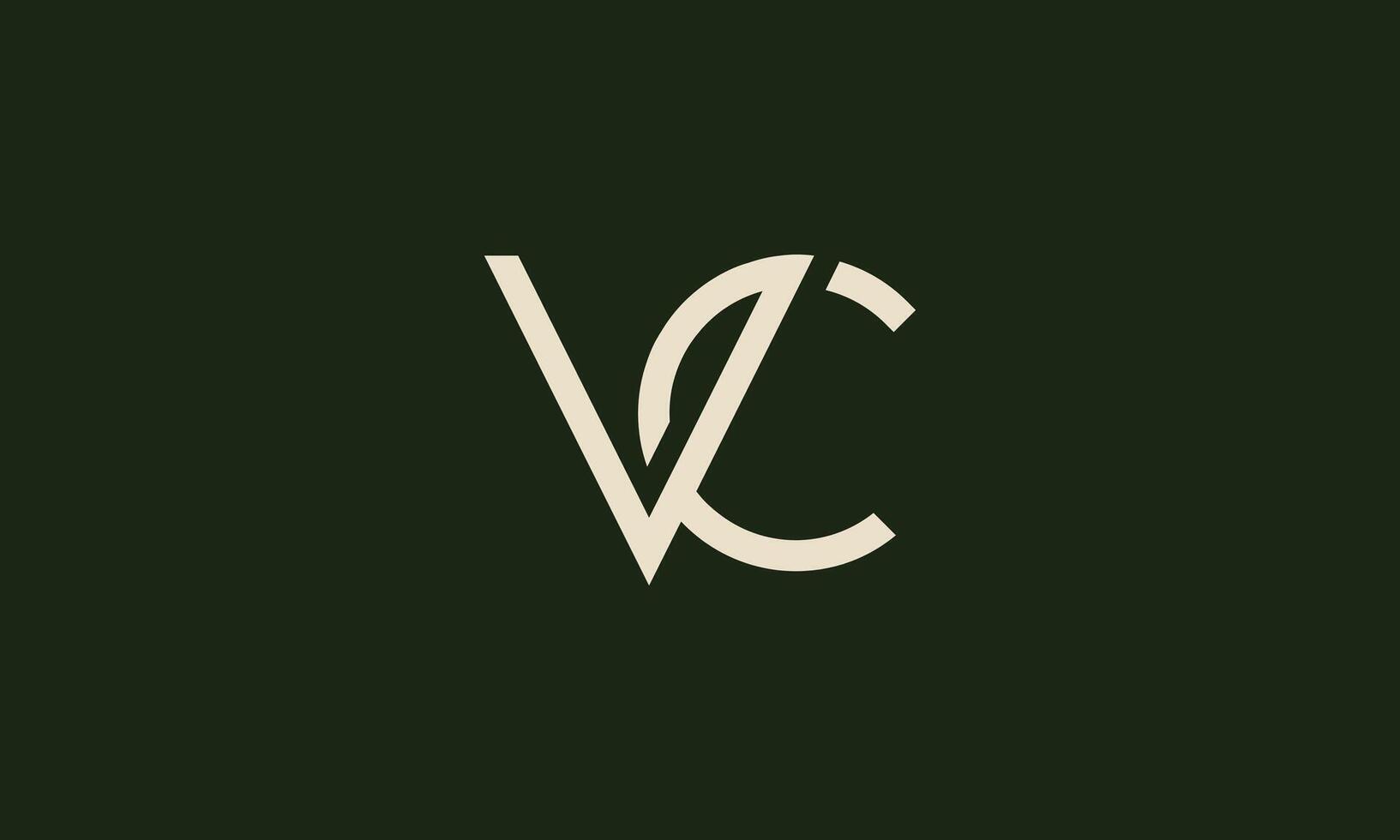 VC initial monogram logo design vector