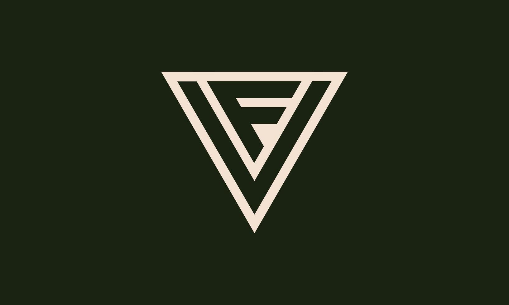 VF or FV monogram logo design vector