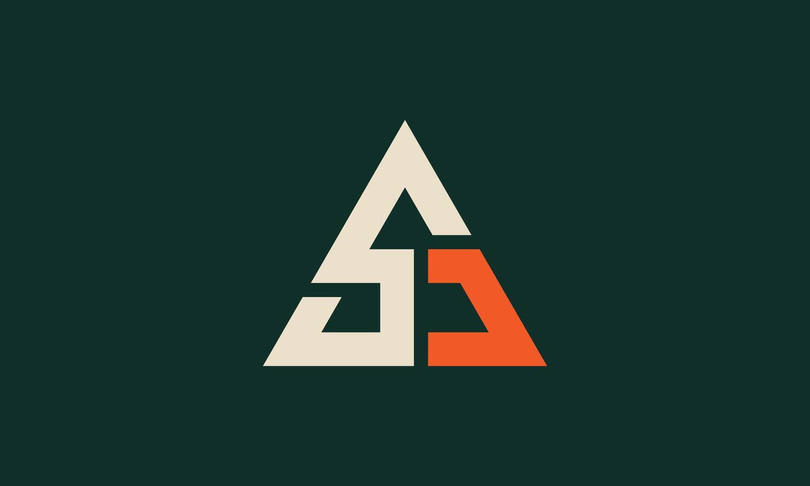 SJ monogram logo design vector