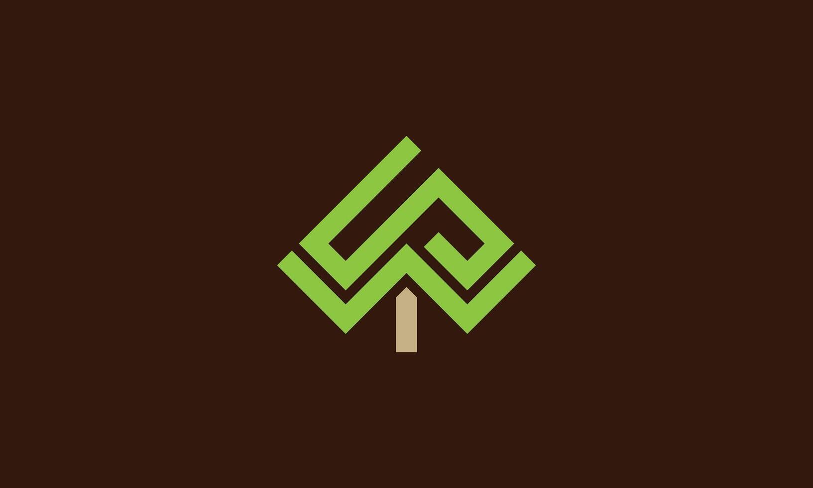 SW or WS monogram logo vector