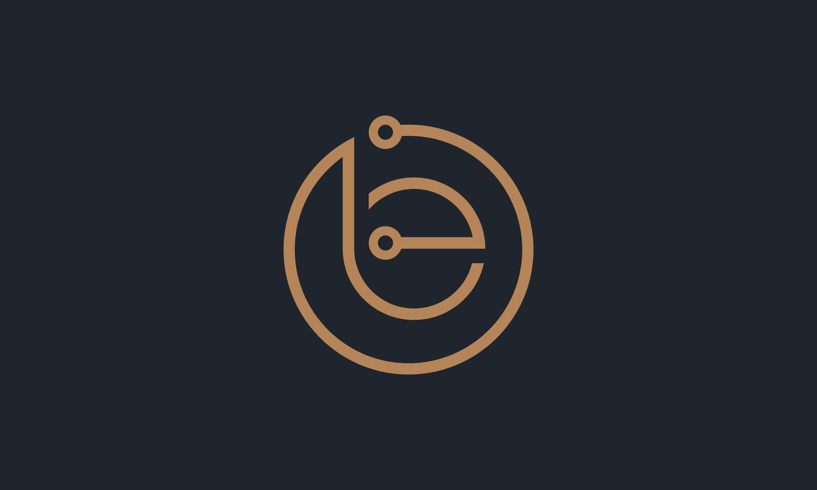 be technology monogram logo design vector