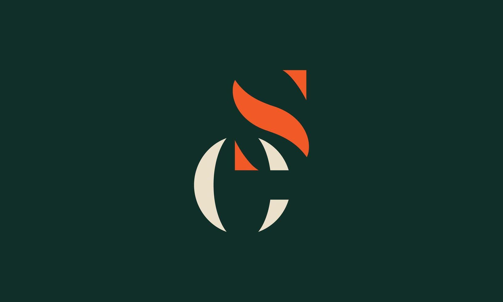 SC or CS luxurious monogram logo design vector