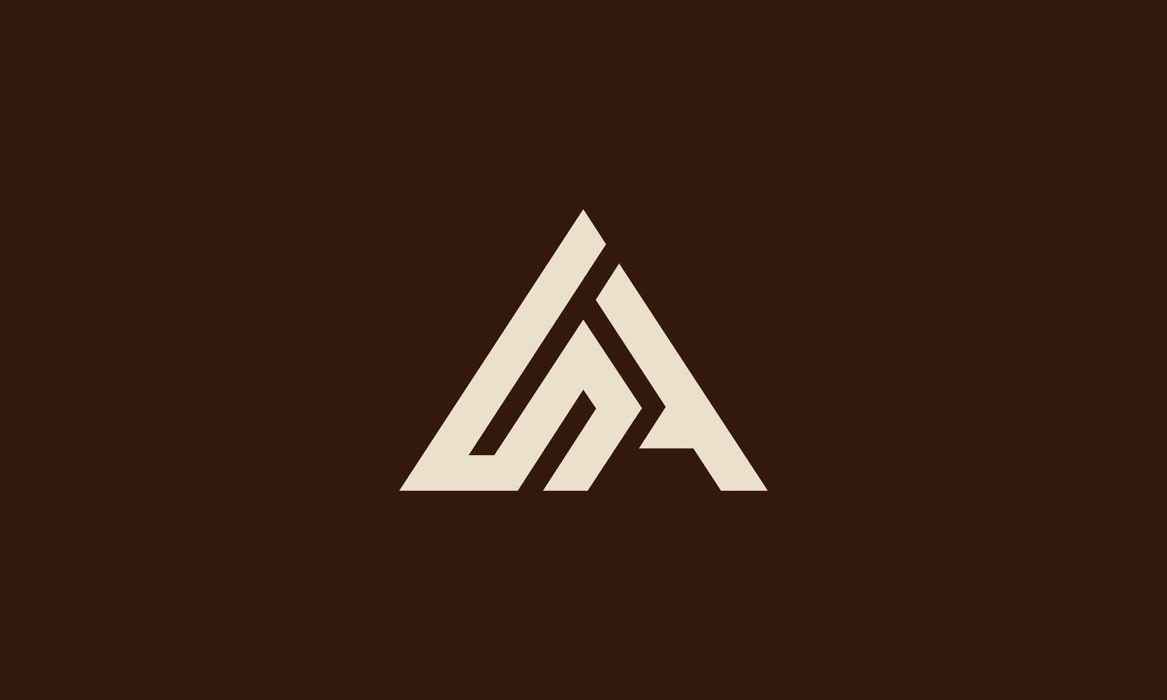 SA triangle monogram logo design vector