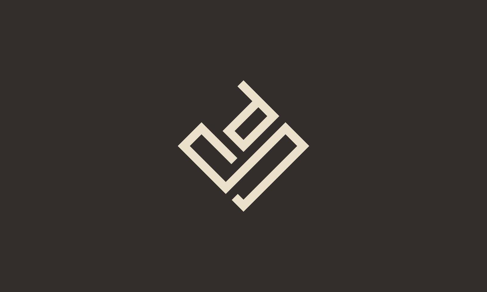 Sd or dS initial letter logo design vector