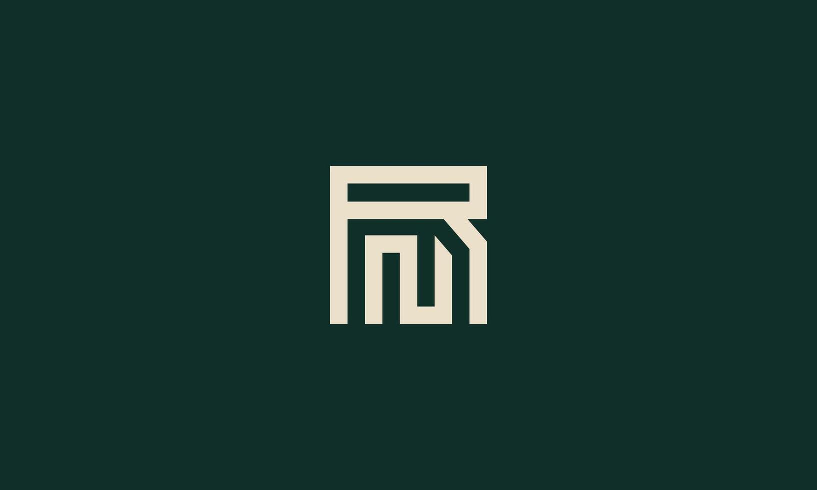 RN monogram logo design vector