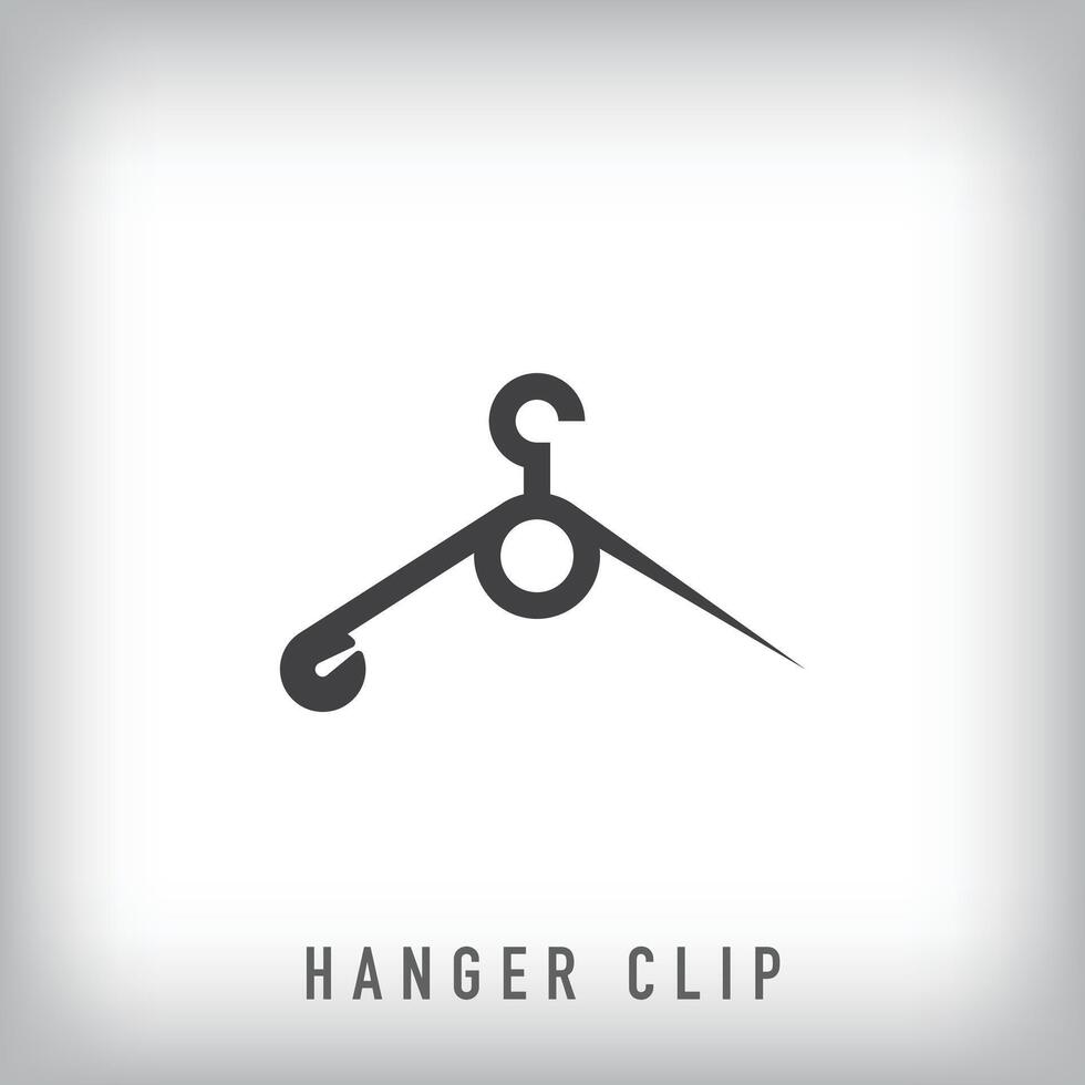 Premium hanger and needle paperclip combination logo design. Clothing company corporate logo template. vector
