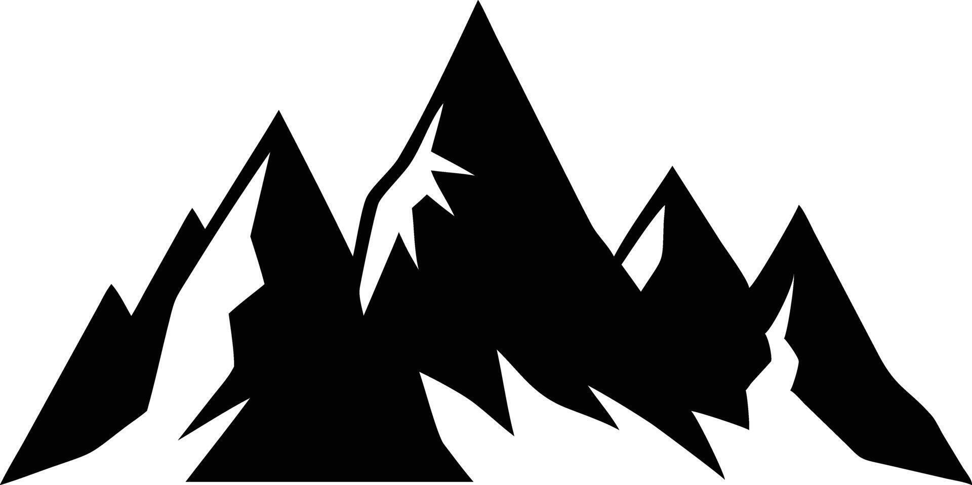 Mountain Silhouette Peaks Landscape Hill Range Transparent Background vector