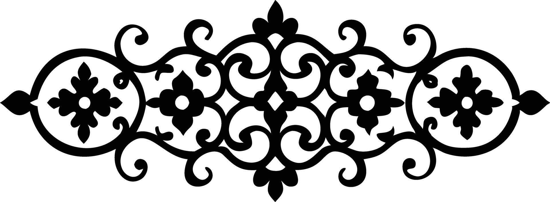 Ornament Filigree Flourish Scroll Decoration with Transparent Background vector